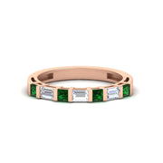 princess-diamond-and-baguette-emerald-bar-set-wedding-band-in-rose-gold-FD11342BGEMGR-NL-RG